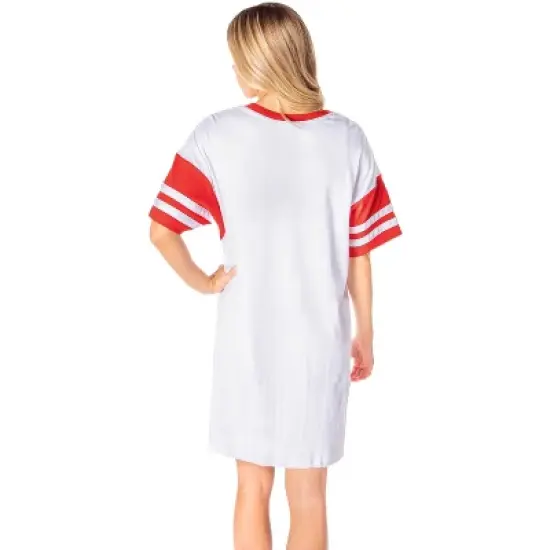 Disney Womens' The Little Mermaid Ariel Nightgown Pajama Shirt Dress White image {1}