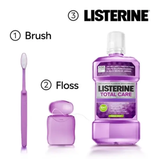 Listerine Total Care Anticavity Mouthwash - Fresh Mint - 500ml image {7}