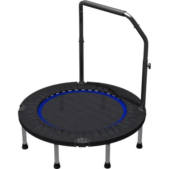 Ainfox Compact Fitness Trampoline with Adjustable Handlebar image {3}