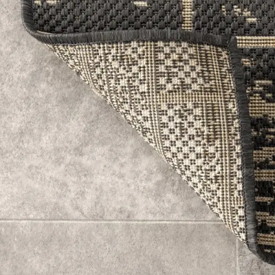 nuLOOM Justina Abstract Brick Indoor and Outdoor Patio Area Rug image {6}