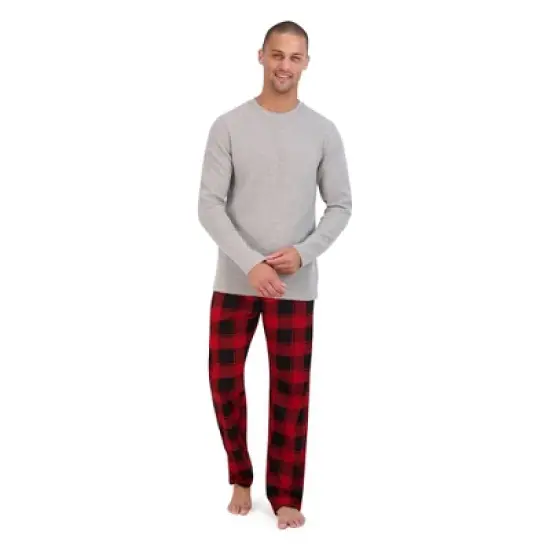 Hanes Premium Men's 2pc Comfort Sleep Pajama Set - Red image {4}