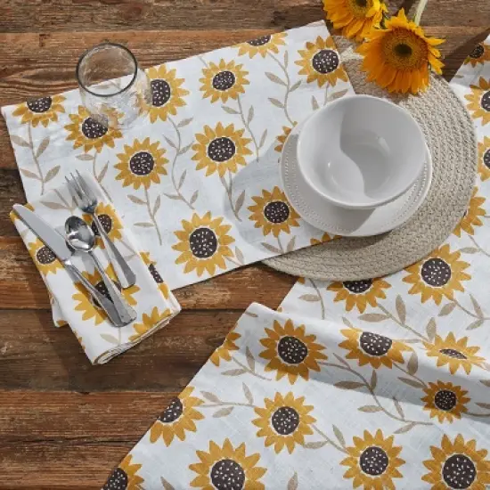 Split P Sunflower Print Placemat Set of 4 image {1}