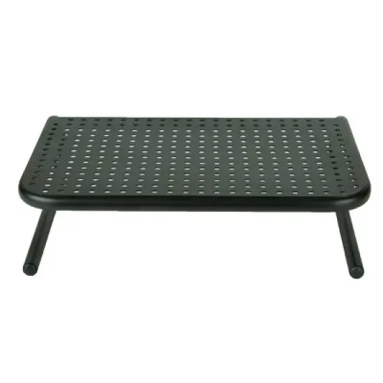 Mind Reader Monitor Stand, Ventilated Laptop Riser, Desktop Organizer, Office, Metal, 14.5"L x 11.25"W x 4.25"H, Black image {7}