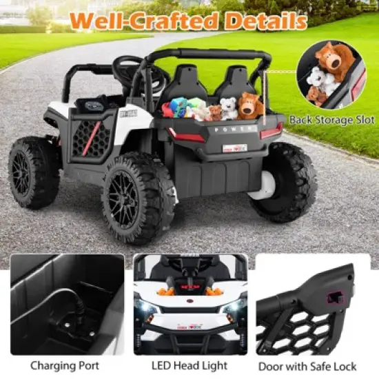 Infans 12V Kids Ride on Truck w/Parental Remote 3 Speeds & Reverse Forward Function image {7}