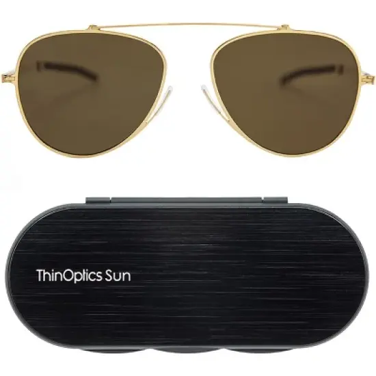 ThinOptics Mountain View Aviator Sunglasses with Aluminum Case image {5}