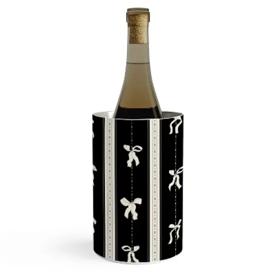 marufemia Coquette bows black and white Wine Chiller image {2}