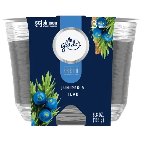 Glade 3 Wick Candle - Juniper & Teak - 6.8oz image {3}