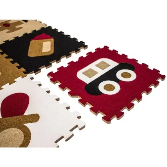 Sorbus Kids Interlocking Puzzle Carpet Mat, Includes 9 Interlocking Tile Pieces image {4}