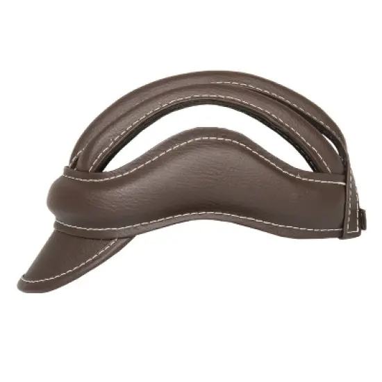 Retro Crash Cap, 58-61 cm, Brown Leather image {2}