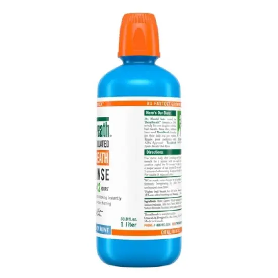 Therabreath Fresh Breath Mouthwash Icy Mint - 33.8 fl oz image {8}
