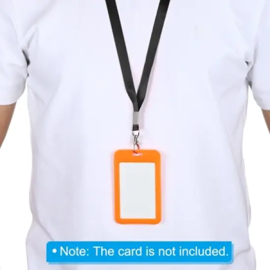 Unique Bargains Width Flat Neck Lanyards with Swivel Hook Clip for Name Tag Badges 5 Pcs image {4}