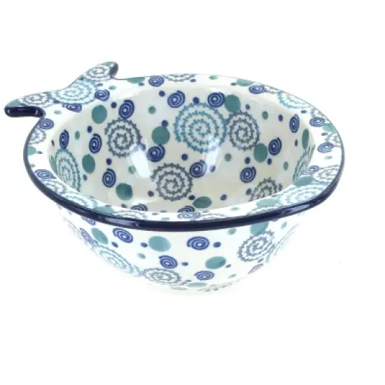 Blue Rose Polish Pottery E14 Ceramika Artystyczna Fish Bowl image {1}