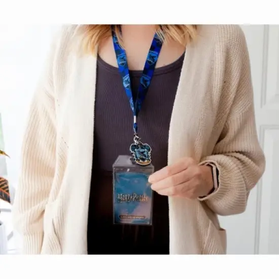 Silver Buffalo Harry Potter Ravenclaw 22-Inch Lanyard With ID Badge Holder and Crest Charm image {7}
