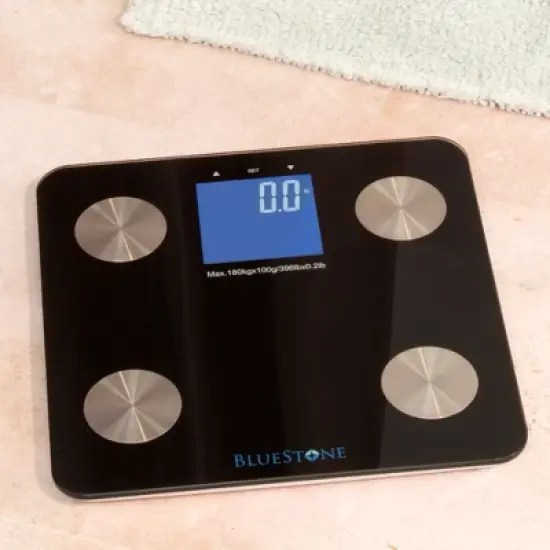 Fleming Supply 7-Function Digital Body Fat Scale &ndash; Black image {1}