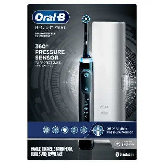 Oral-B Pro 7500 Power Rechargeable Electric Toothbrush Powered By Braun image {9}