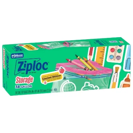 Ziploc Gallon Food Storage Bags - 38 ct - Target Exclusive Back to School Designs image {10}