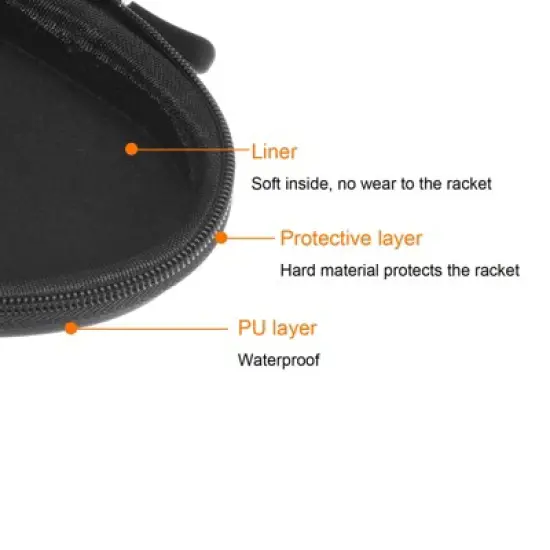 Unique Bargains Table Tennis Racket Case Half Soft Cover Bag for Sports Accessories image {4}