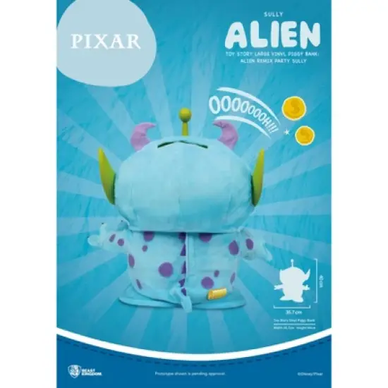 DISNEY Toy Story Large Vinyl Piggy Bank: Alien Remix Party Sully (Piggy Bank) image {2}