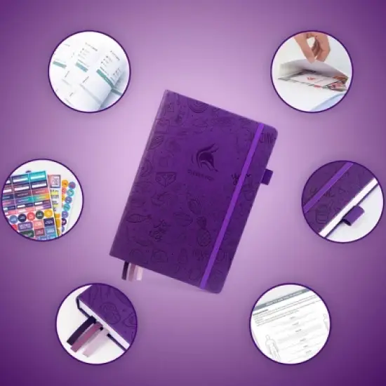 Undated Planner Food Journal 5.5"x8" Purple - Clever Fox image {1}