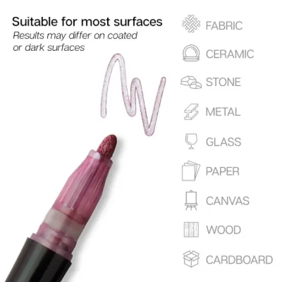 KINGART Outline Markers 12 Metallic Colors image {1}