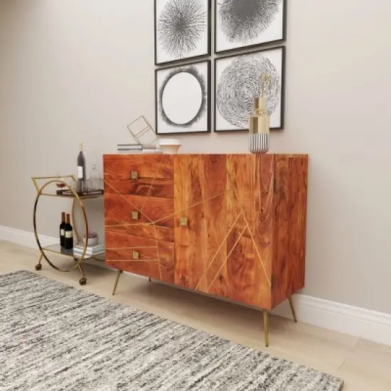 Modern Metal Buffet Brown - Olivia & May image {11}