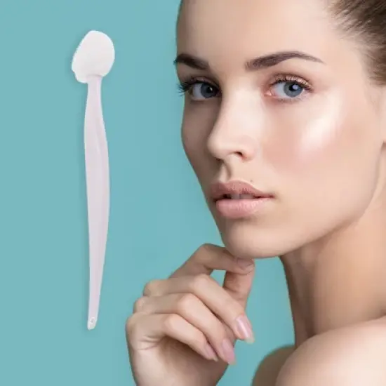 Unique Bargains Soft Plastic Silicone Cleansing Brush Heart-shaped Nose 5.31"x0.87" 1 Pc image {1}