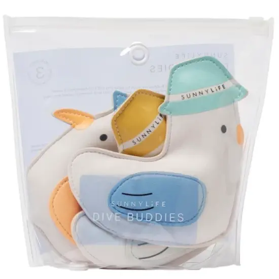 Sunnylife Dive Buddies - Sid The Seagull 3pk, Pool Toys with Colored Hats image {3}
