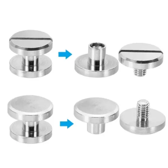 Unique Bargains Brass Leather Belt Scrapbook Binding Kits M5 Chicago Screws 50 Sets image {3}