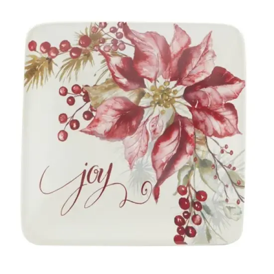 Certified International Set of 4 Winters Joy Assorted Canape Plates image {3}