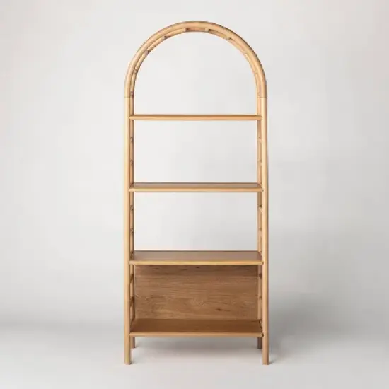 72" Holladay Curved Wooden Bookcase - Threshold&trade; designed with Studio McGee image {2}