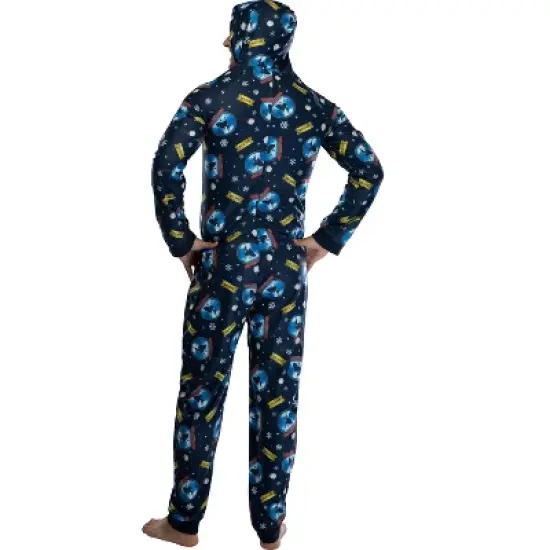 Polar Express Adult Believe Hooded One-Piece Footless Sleeper Union Suit image {5}