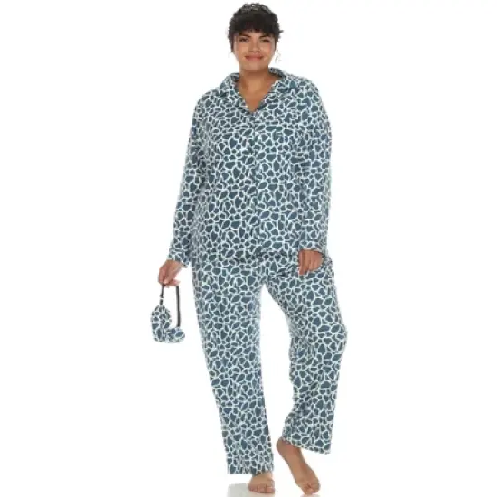 Whitemark Plus Size Three-Piece Pajama Set image {6}