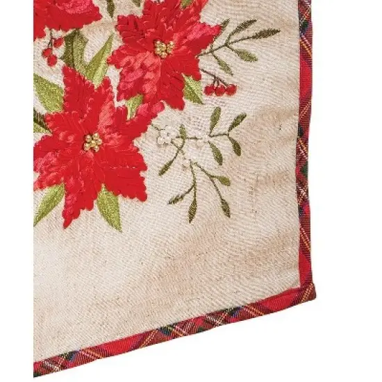 C&F Home Merry Xmas Poinsettia Table Runner 14" x 72" image {2}