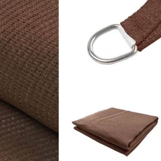 Sun Shade Sail Canopy UV Block &ndash; Waterproof Outdoor Shelter for Patio, Deck, Garden - Brown - 12X12X12 image {4}