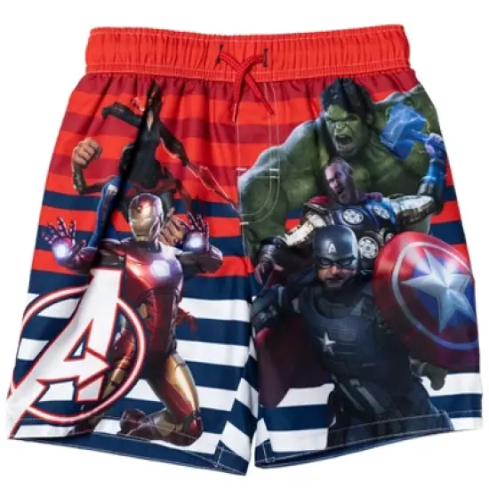 Marvel Avengers Black Panther Captain America Thor Iron Man Hulk Swim Trunks Bathing Suit Toddler to Big Kid  image {7}