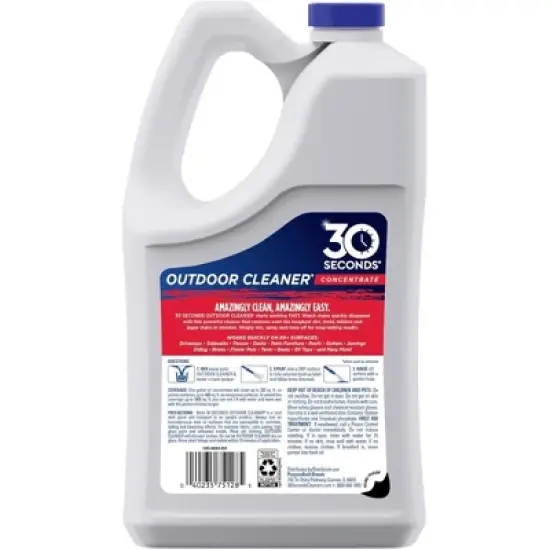 30 SECONDS Outdoor Mold, Mildew, Algae Cleaner, 1 Gallon Concentrate image {1}