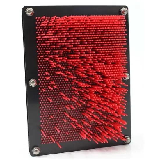 Insten 3D Pin Toy Art Impression Board, Red, 6 x 8 x 2 in image {4}