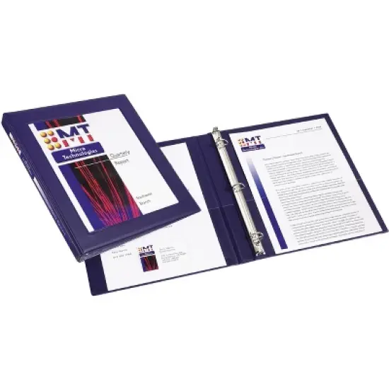 Avery Heavy-Duty Framed View 3 Ring Binder, 0.5" Slant Rings, 1 Navy Blue Binder (68051) image {6}