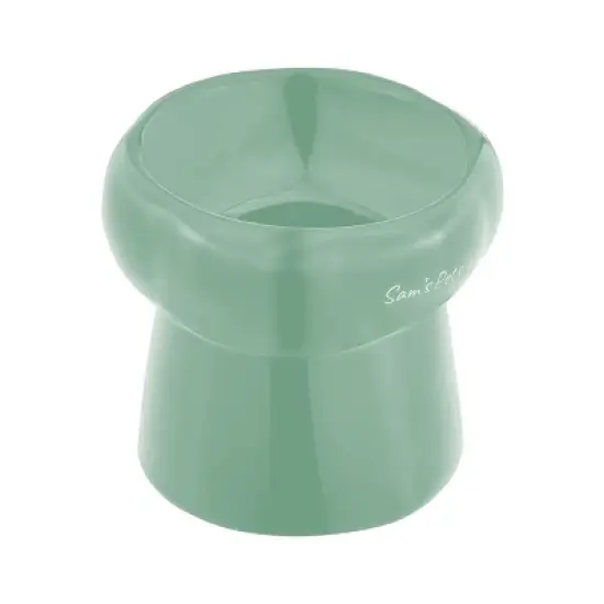 Sam's Pets Tall Tulip 2.0 Pet Bowl in Glossy Mint image {4}