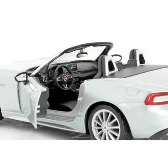 Fiat 124 Spider Coupe Grey 1/24 Diecast Model Car by Bburago image {1}
