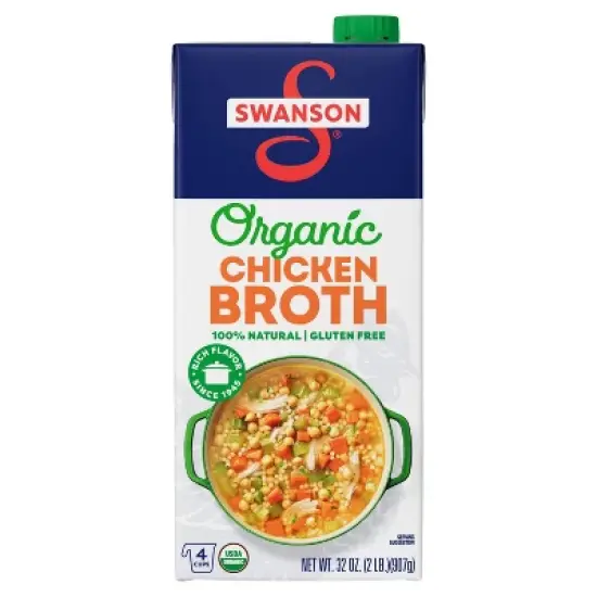 Swanson 100% Natural Gluten Free Organic Free-Range Chicken Broth - 32 oz image {10}