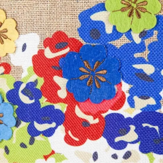 Evergreen Red Truck Flowers Garden Burlap Flag 12.5 x 18 Inches Indoor Outdoor Decor image {1}