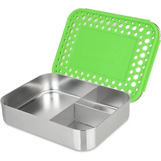LunchBots Large Trio Stainless Steel Bento Box image {10}