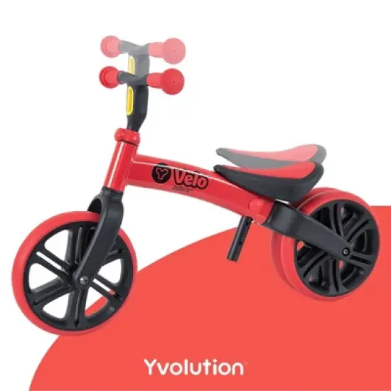 Yvolution Y Velo Junior 9'' Kids' Balance Bike with Dual Rear Wheels image {2}