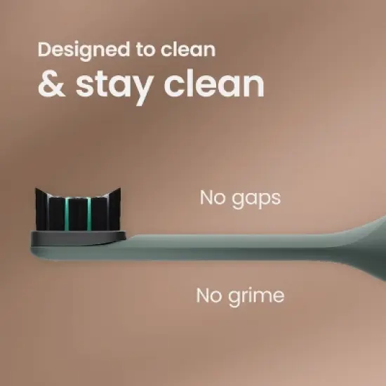 quip Ultra EasyClick Brush Pod Sonic Electric Toothbrush Heads - Black - 2pk image {2}