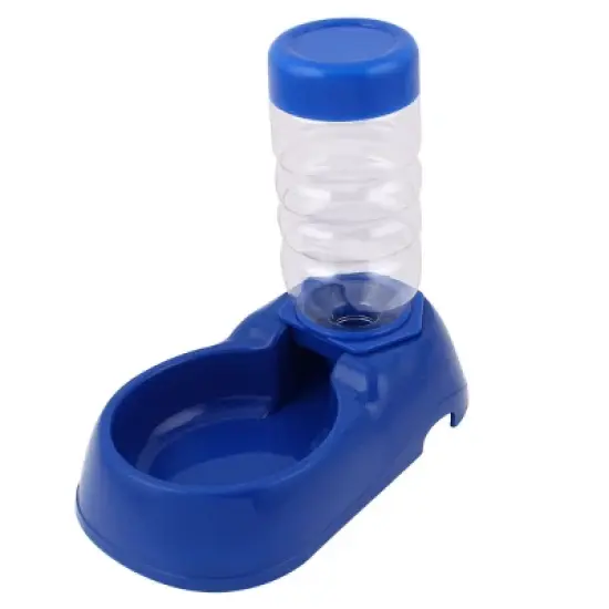 Unique Bargains Plastic Comfortable Travel Drinking Pet Water Bottle Blue image {3}
