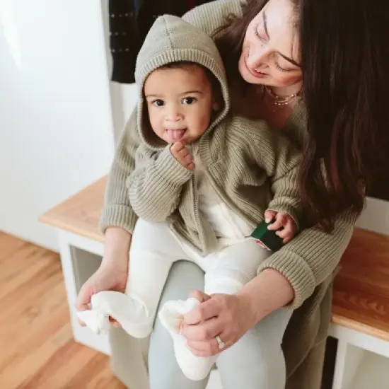 Goumikids Organic Cotton Knit Hoodie for Infants image {5}