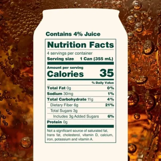 OLIPOP Root Beer Soda - 12 fl oz can image {4}