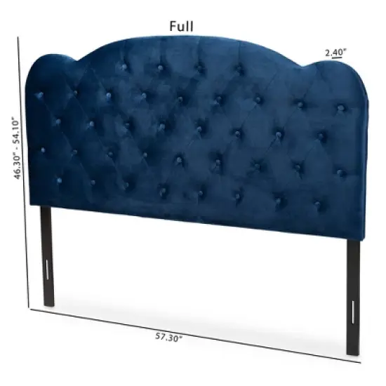 Clovis Velvet Fabric Upholstered Headboard - Baxton Studio image {5}