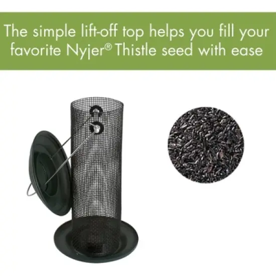 Woodlink Metal Mini Magnum Screen Bird Feeder for Thistle Seeds image {2}